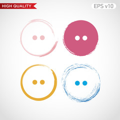 Two points icon. Button with two points icon. Modern UI vector.