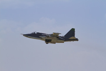 Military aircraft in the air