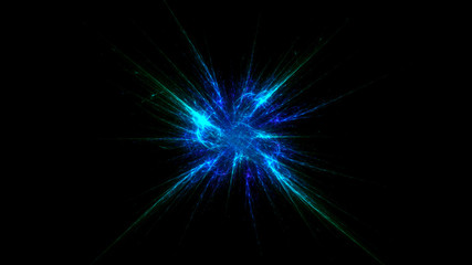 3D rendering abstract fractal light background