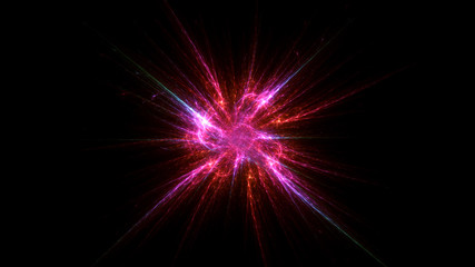 3D rendering abstract fractal light background