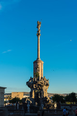 Fototapeta premium Saint Raphael Triumph statue in Cordoba, Spain.