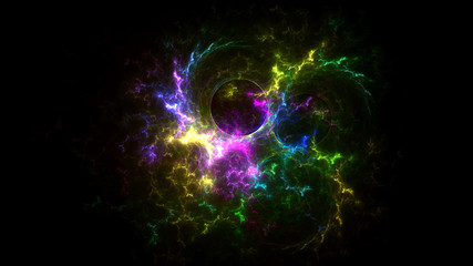 3D rendering abstract fractal light background