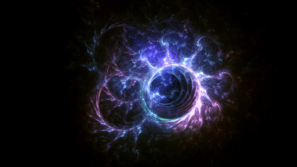 Obraz premium 3D rendering abstract fractal light background