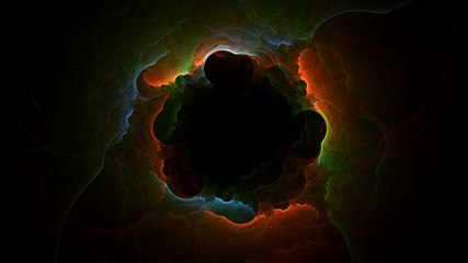 3D rendering abstract fractal light background