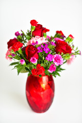 Red flowers bouquet