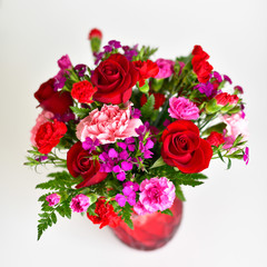 Red flowers bouquet