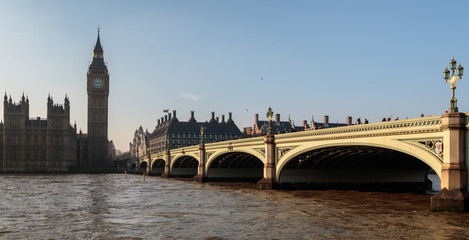 Fototapeta na wymiar Westminster Bridge and Big Ben
