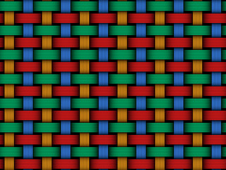 Vector colored interweaving fiber seamless pattern