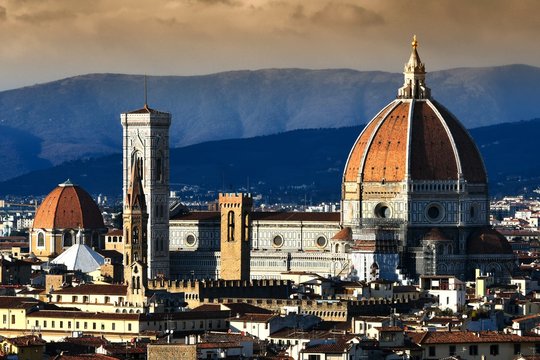 Cathedral of Santa Maria Del Fiore as seen from Piazzale Michelangelo in Florence, Tuscany, Italy
