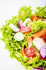fresh healthy salad with tomatoes