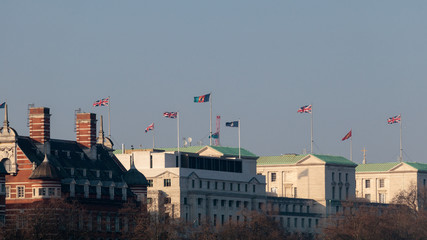 Flags Fluttering across the London Skyline