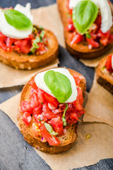 Italian traditional bruschetta 