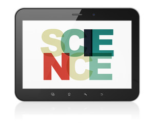 Science concept: Tablet Computer with Science on  display