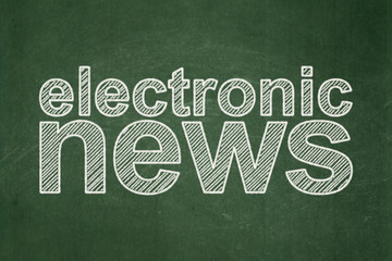 News concept: Electronic News on chalkboard background
