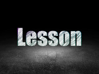 Naklejka premium Studying concept: Lesson in grunge dark room