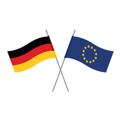 EU and Germany flags