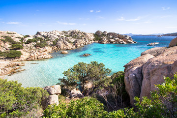 Beach of Cala Coticcio, Sardinia, Italy