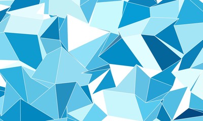 Abstract blue and white light polygonal mosaic background. Low poly vector illustration. Business design template for your web site or presentation