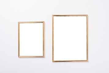Two golden frames mock-up