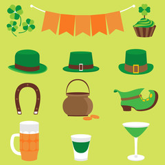 Vector modern flat color design icon on Saint Patricks Day