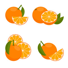 Vector orange. A set of icons.