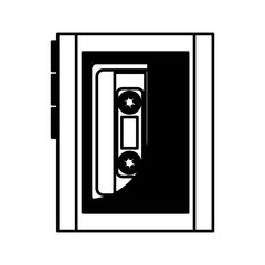 cassette music player old fashion vector illustration design