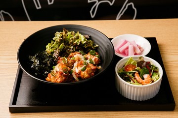 chicken deopbap. chicken bibimbap