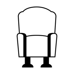 cinema chair isolated icon vector illustration design