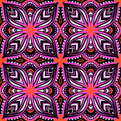 Pattern with ethnic and tribal motifs