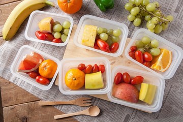 fruits dosirak. salad lunchbox