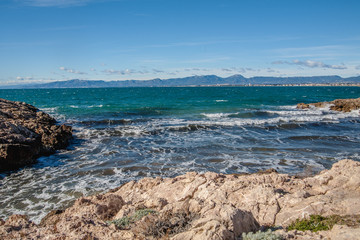 Fototapeta na wymiar Sea coast in Salou