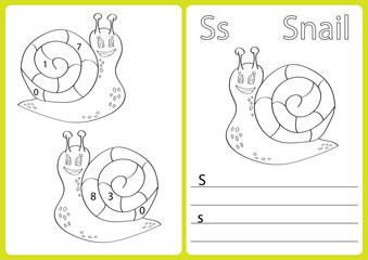 Alphabet A-Z - puzzle Worksheet, Exercises for kids - Coloring book