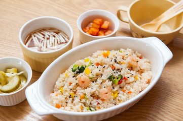 saewoo bokkeumbap. shrimp fried rice
