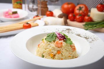 saewoo bokkeumbap. shrimp fried rice