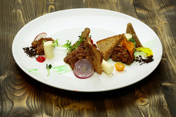Delicious snack or cold dish