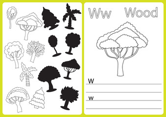 Alphabet A-Z - puzzle Worksheet, Exercises for kids - Coloring book