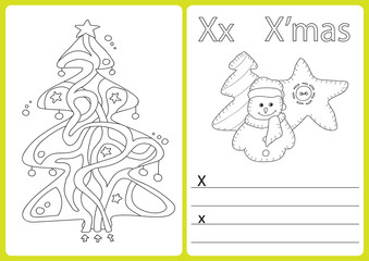 Alphabet A-Z - puzzle Worksheet, Exercises for kids - Coloring book