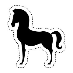 horse silhouette isolated icon vector illustration design