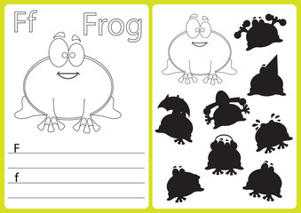 Alphabet A-Z - puzzle Worksheet, Exercises for kids - Coloring book