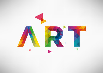 Modern Geometric Vector Design with Art Word.