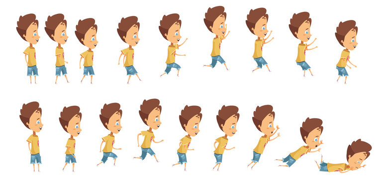Jumping And Falling Boy Animation