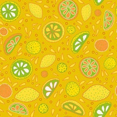 pattern with sliced citrus