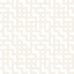 Irregular Maze Shapes Tiling Contemporary Graphic Design. Vector Seamless Black and White Pattern