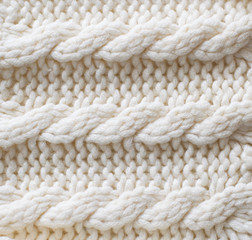 texture knitted white fabric
