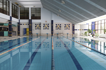 Interior of a swimming pool