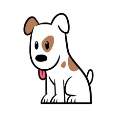 Fototapeta na wymiar Cartoon Dog Vector Illustration