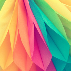 Macro shot of beautiful colorful papers