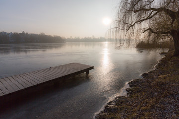 vereiste Au&szlig;enalster mit Steg