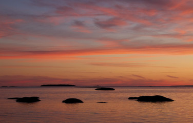 Fototapeta na wymiar Georgian Bay Brilliant Sunset