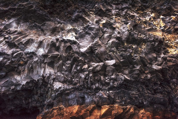 Texture mountains Reynisfyal Cape Dyrholaey Iceland. Beauty world
